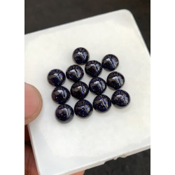 High Quality Blue Send Stone Smooth Round Shape Cabochons Gemstone For Jewelry