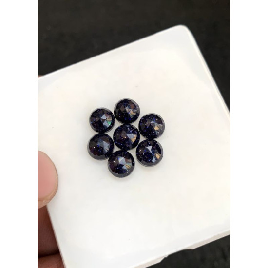 High Quality Blue Send Stone Rose Cut Round Shape Cabochons Gemstone For Jewelry