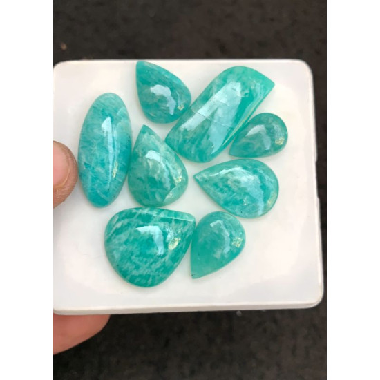 High Quality Natural Amazonite Smooth Fancy Shape Cabochons Gemstone For Jewelry