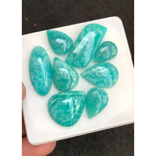 High Quality Natural Amazonite Smooth Fancy Shape Cabochons Gemstone For Jewelry