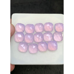High Quality Natural Lavender Quartz Rose Cut Cushion Shape Cabochons Gemstone For Jewelry