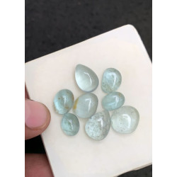 High Quality Natural Aquamarine Smooth Mix Shape Cabochons Gemstone For Jewelry