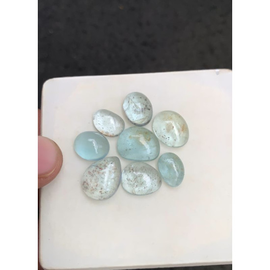 High Quality Natural Aquamarine Smooth Mix Shape Cabochons Gemstone For Jewelry