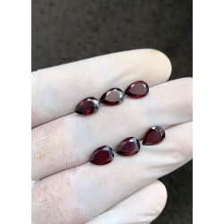High Quality Natural Garnet Faceted Cut Pear Shape Gemstone For Jewelry