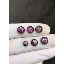 High Quality Natural Silky Sapphire Smooth Round Shape Cabochons Gemstone For Jewelry