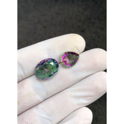 High Quality Natural Mystic Topaz Faceted Cut Mix Shape Gemstone For Jewelry