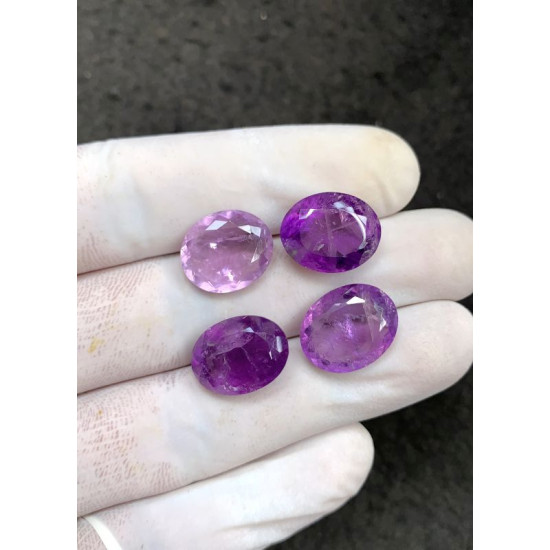 High Quality Natural Amethyst Faceted Cut Oval Shape Gemstone For Jewelry