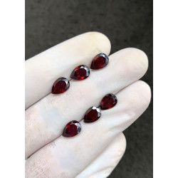 High Quality Natural Garnet Faceted Cut Pear Shape Gemstone For Jewelry