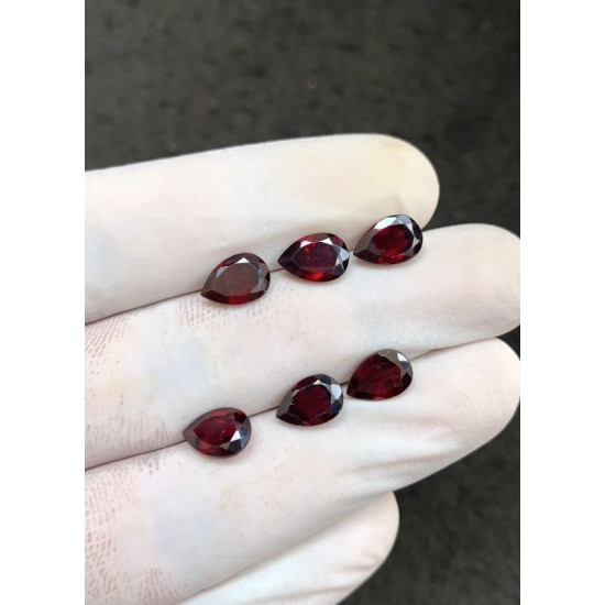 High Quality Natural Garnet Faceted Cut Pear Shape Gemstone For Jewelry