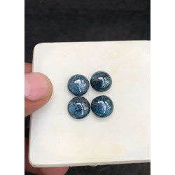 High Quality Natural Teal Green Kyanite Smooth Round Shape Cabochons Gemstone For Jewelry