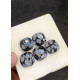 High Quality Natural Snow Flake Obsidian Rose Cut Cushion Shape Cabochons Gemstone For Jewelry