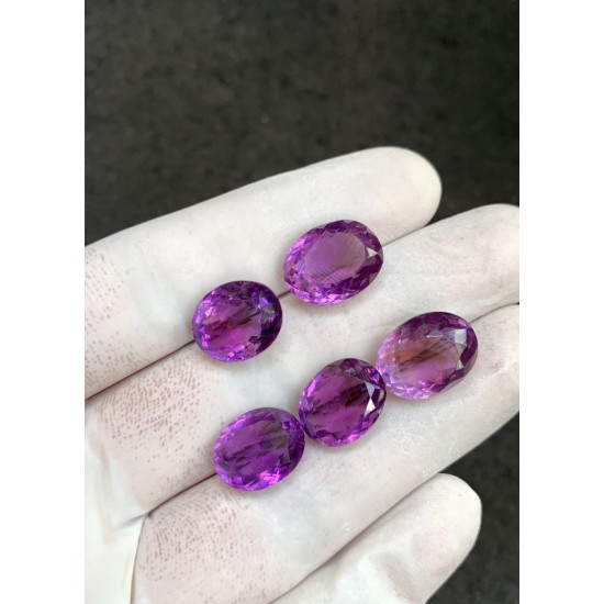 High Quality Natural Amethyst Faceted Cut Oval Shape Gemstone For Jewelry