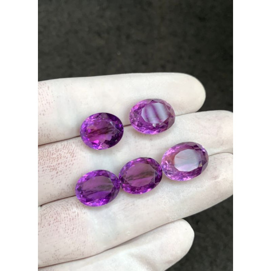 High Quality Natural Amethyst Faceted Cut Oval Shape Gemstone For Jewelry