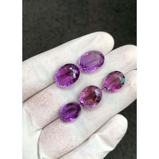 High Quality Natural Amethyst Faceted Cut Oval Shape Gemstone For Jewelry