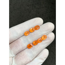 High Quality Natural Spessartine Garnet Faceted Cut Oval Shape Gemstone For Jewelry