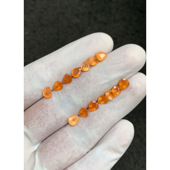 High Quality Natural Spessartine Garnet Faceted Cut Pear Shape Gemstone For Jewelry