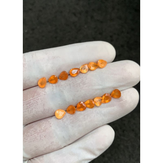 High Quality Natural Spessartine Garnet Faceted Cut Pear Shape Gemstone For Jewelry