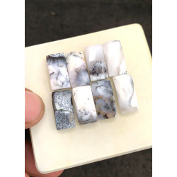 High Quality Natural Dendrite Opal Rose Cut Rectangle  Shape Cabochon Gemstone For Jewelry