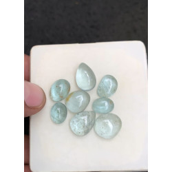 High Quality Natural Aquamarine Smooth Mix Shape Cabochons Gemstone For Jewelry