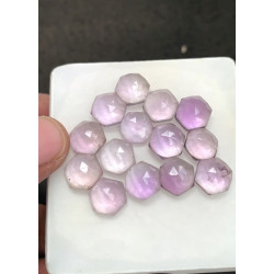 High Quality Natural Amethyst Rose Cut Hexagon Shape Cabochons Gemstone For Jewelry