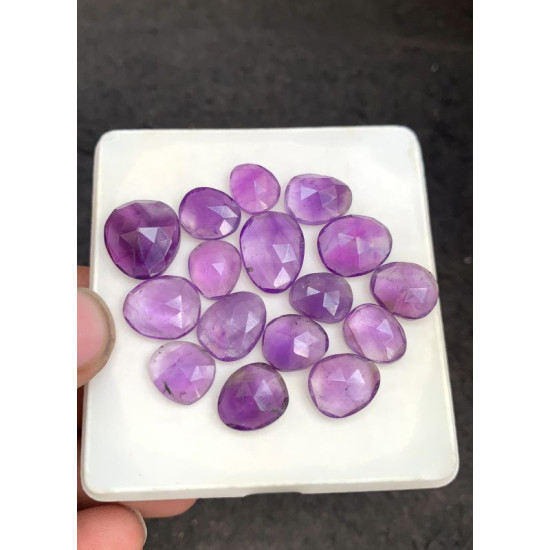 High Quality Natural Amethyst Rose Cut Fancy Shape Cabochons Gemstone For Jewelry