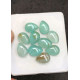 High Quality Natural Amazonite and Golden Rutile Doublet Smooth Pear Shape Cabochons Gemstone For Jewelry