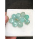 High Quality Natural Amazonite and Golden Rutile Crystal Doublet Rose Cut Hexagon Shape Cabochons Gemstone For Jewelry