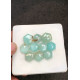 High Quality Natural Amazonite and Golden Rutile Crystal Doublet Rose Cut Hexagon Shape Cabochons Gemstone For Jewelry