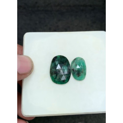 High Quality Natural Emerald Rose Cut Fancy Shape Cabochons Gemstone For Jewelry