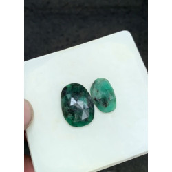 High Quality Natural Emerald Rose Cut Fancy Shape Cabochons Gemstone For Jewelry