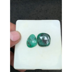 High Quality Natural Emerald Rose Cut Fancy Shape Cabochons Gemstone For Jewelry