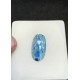 High Quality Natural Aqua Kyanite Rose Cut Oval Shape Cabochons Gemstone For Jewelry