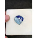 High Quality Natural Aqua Kyanite Rose Cut Heart Shape Cabochons Gemstone For Jewelry