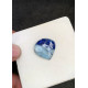 High Quality Natural Aqua Kyanite Rose Cut Heart Shape Cabochons Gemstone For Jewelry