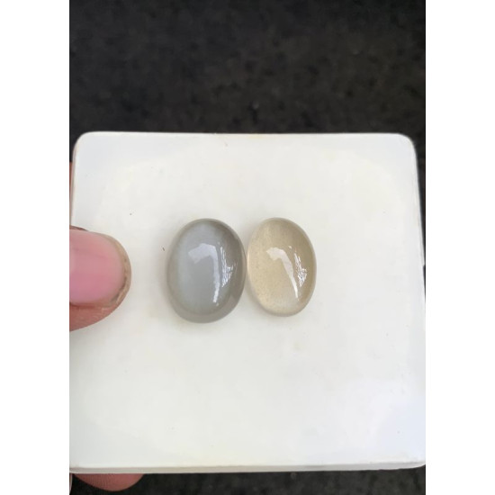 High Quality Natural Grey Moonstone Smooth Oval Shape Cabochons Gemstone For Jewelry