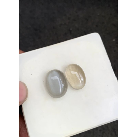 High Quality Natural Grey Moonstone Smooth Oval Shape Cabochons Gemstone For Jewelry