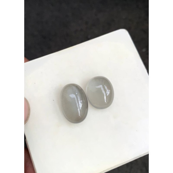 High Quality Natural Grey Moonstone Smooth Oval Shape Cabochons Gemstone For Jewelry