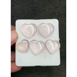 High Quality Natural Rose Quartz Smooth Heart Shape Cabochons Gemstone For Jewelry