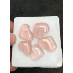 High Quality Natural Rose Quartz Smooth Heart Shape Cabochons Gemstone For Jewelry