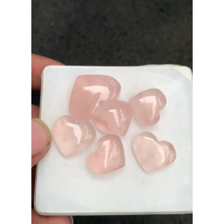 High Quality Natural Rose Quartz Smooth Heart Shape Cabochons Gemstone For Jewelry