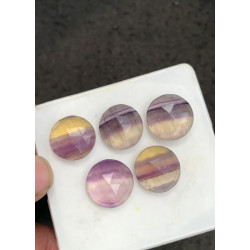 High Quality Natural Fluorite Rose Cut Round Shape Cabochons Gemstone For Jewelry
