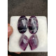 High Quality Natural Amethyst Rose Cut Pair Fancy Shape Cabochons Gemstone For Jewelry