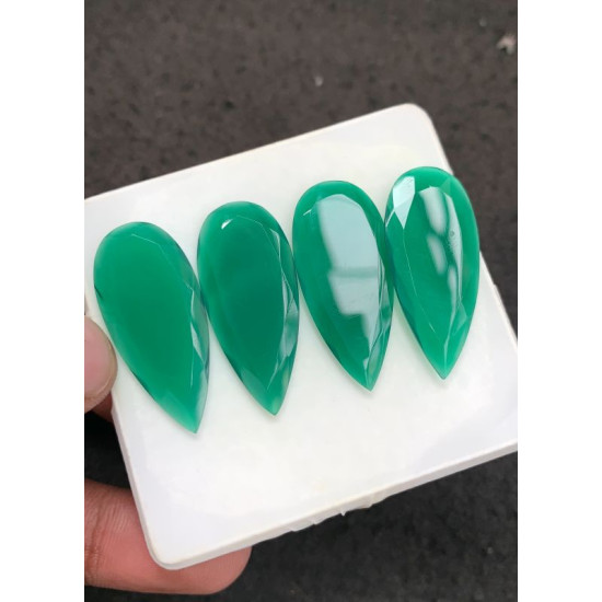 High Quality Natural Green Onyx Both Side Adjust Cut Fancy Shape Cabochons Gemstone For Jewelry