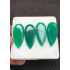 High Quality Natural Green Onyx Both Side Adjust Cut Fancy Shape Cabochons Gemstone For Jewelry