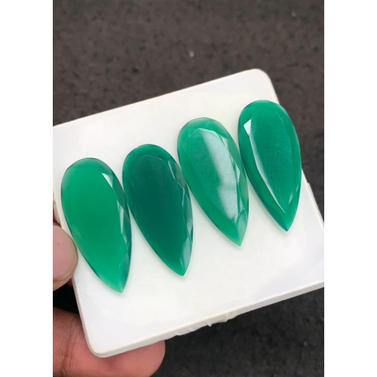 High Quality Natural Green Onyx Both Side Adjust Cut Fancy Shape Cabochons Gemstone For Jewelry