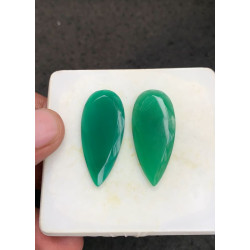 High Quality Natural Green Onyx Both Side Adjust Cut Fancy Shape Cabochons Gemstone For Jewelry