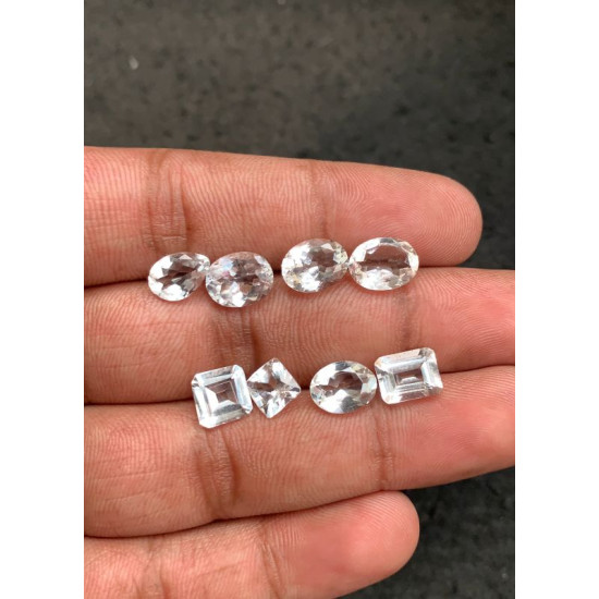 High Quality Natural White Topaz Faceted Cut Mix Shape Gemstone For Jewelry