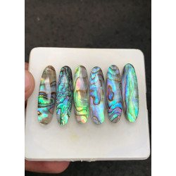 High Quality Natural Abalone Shell Pearl and Crystal Doublet Rose Cut Oval Shape Cabochons Gemstone For Jewelry