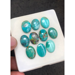 High Quality Natural Tibetan Turquoise Smooth Oval Shape Cabochons Gemstone For Jewelry