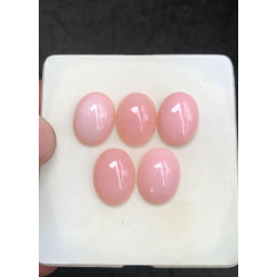 High Quality Natural Peruvian Pink Opal Smooth Oval Shape Cabochons Gemstone For Jewelry